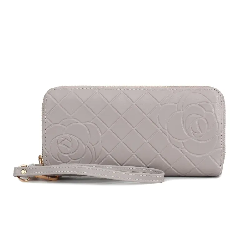 Honey Quilted Flower-Embossed Women's Wristlet Wallet sold by Zulily