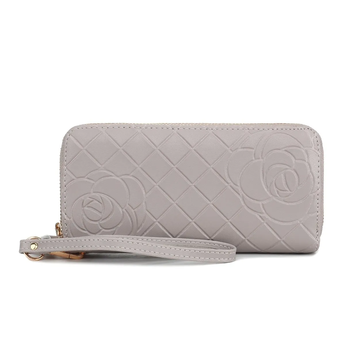 Honey Quilted Flower-Embossed Women's Wristlet Wallet sold by Zulily