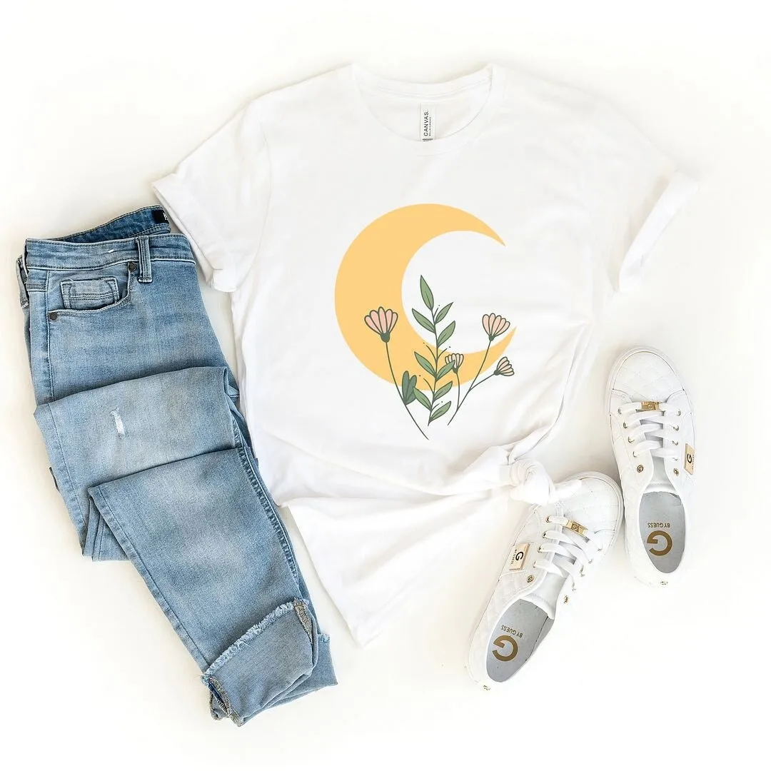 Flower Moon Short Sleeve Crewnneck Tee sold by Zulily product image thumbnail 3