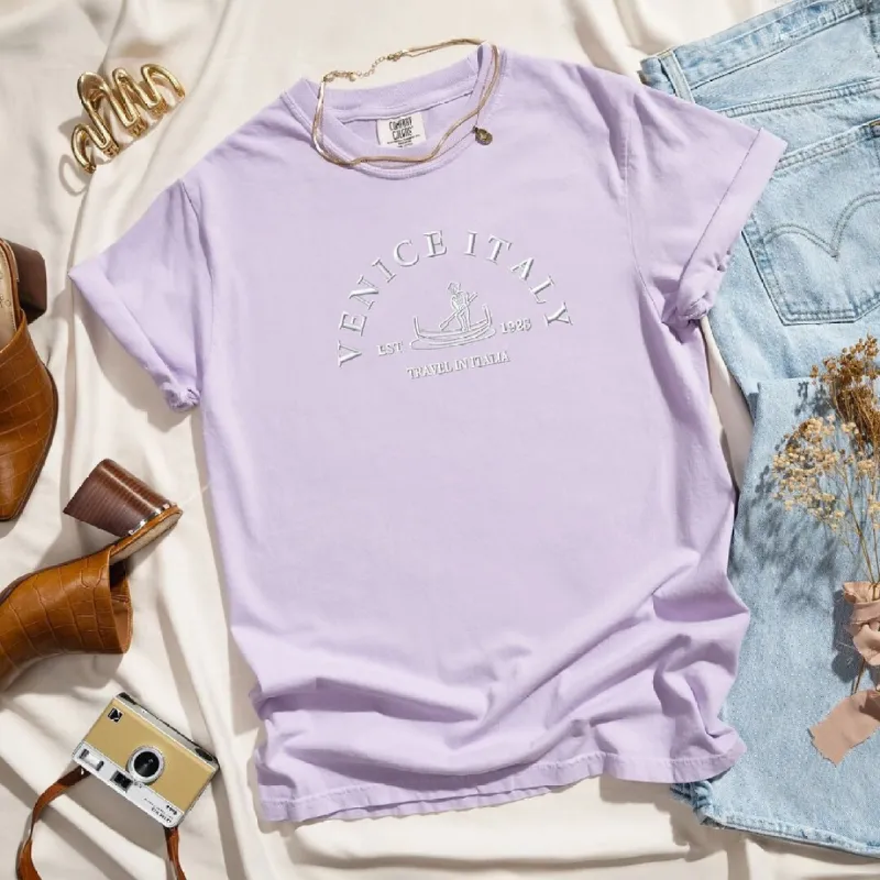 Embroidered Venice Italy Garment Dyed Tee sold by Zulily