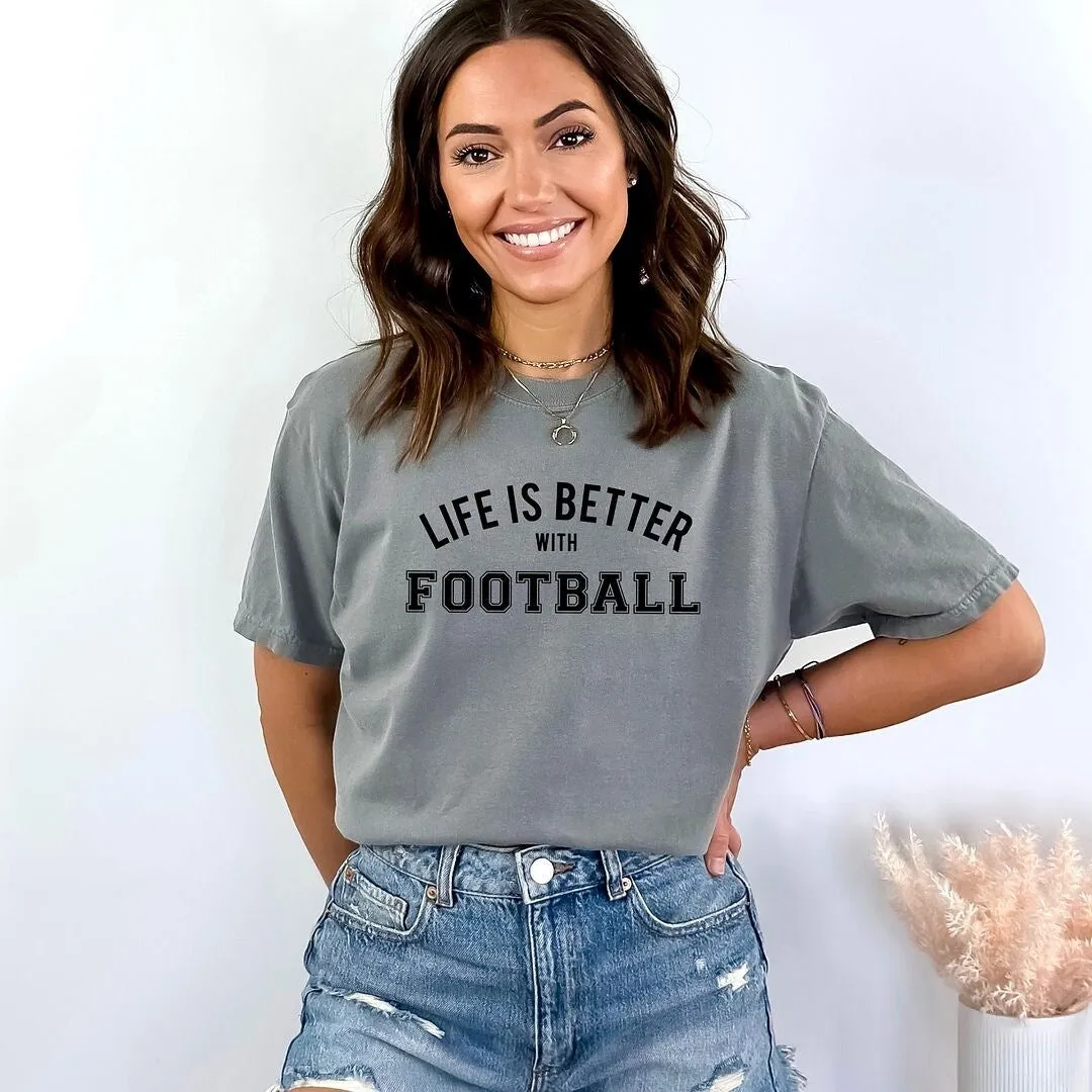 Life Is Better With Football Garment Dyed Tee sold by Zulily product image thumbnail 4