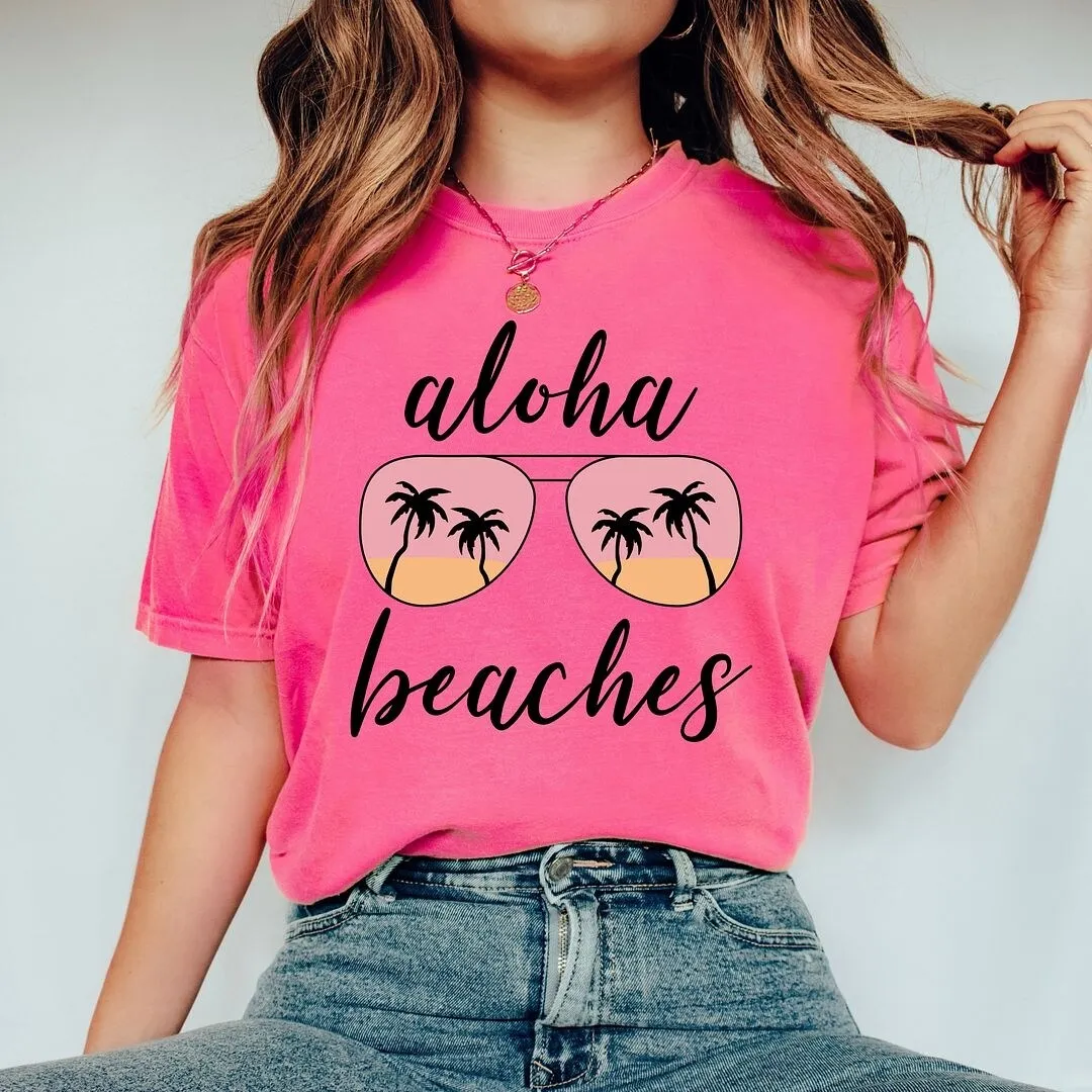 Aloha Beaches Sunglasses Garment Dyed Tee sold by Zulily product image thumbnail 2