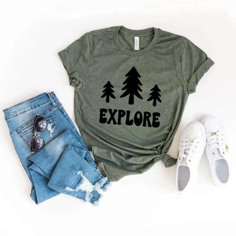 Explore Trees Short Sleeve Crewnneck Tee sold by Zulily