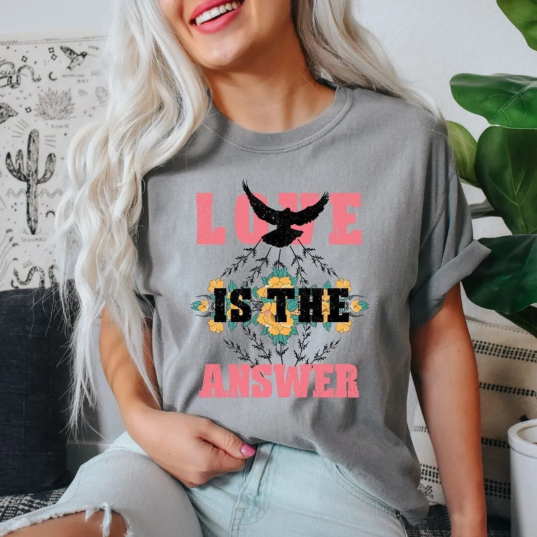 Love Is The Answer Garment Dyed Tee sold by Zulily product image thumbnail 2