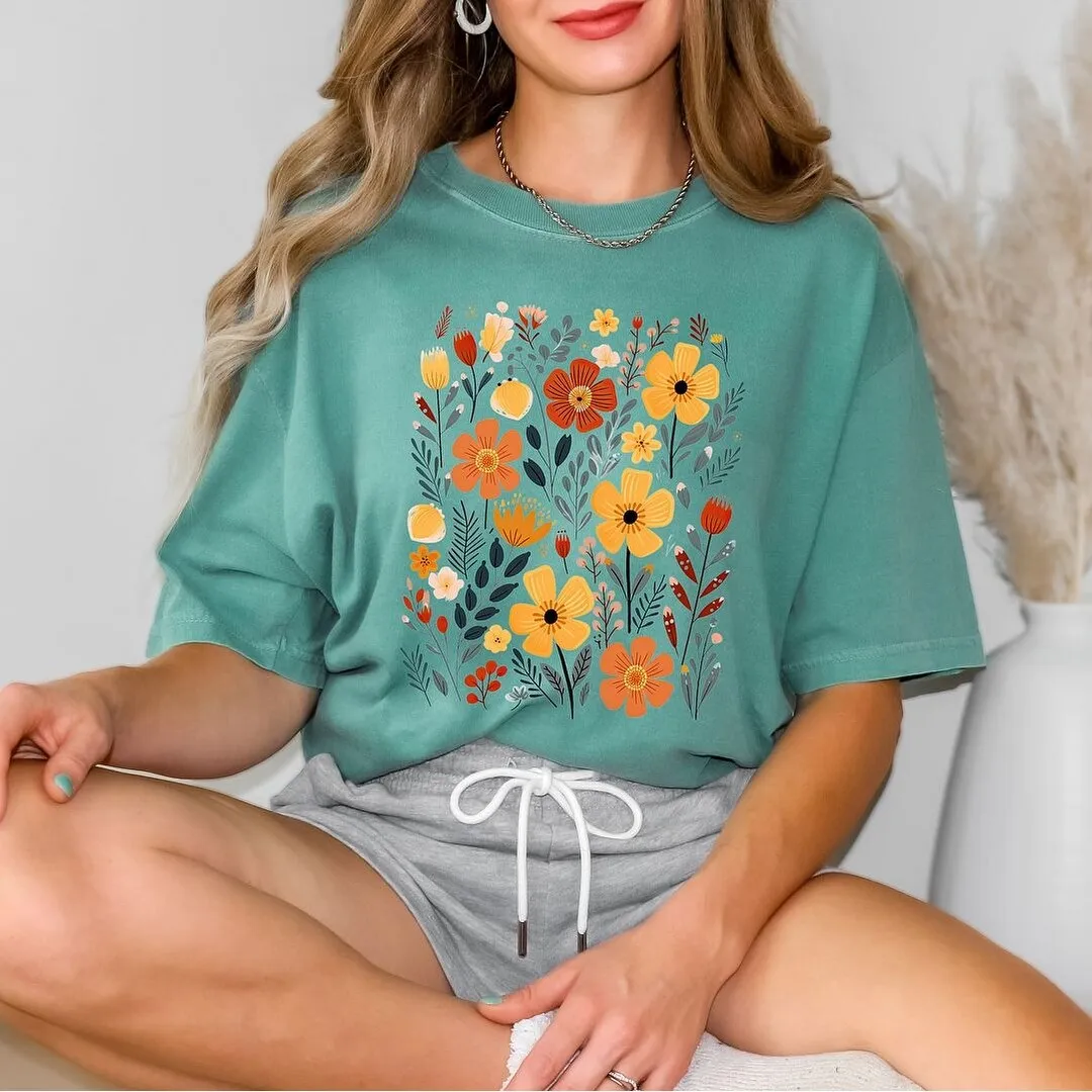 Nature Wildflowers Garment Dyed Tee sold by Zulily product image thumbnail 2