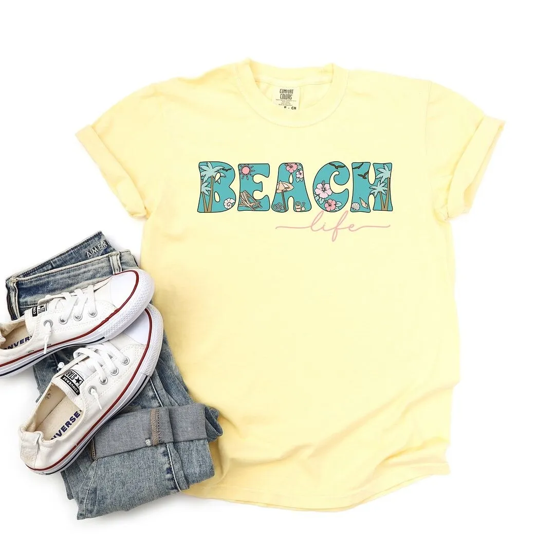 Beach Life Colorful Garment Dyed Tee sold by Zulily product image thumbnail 4