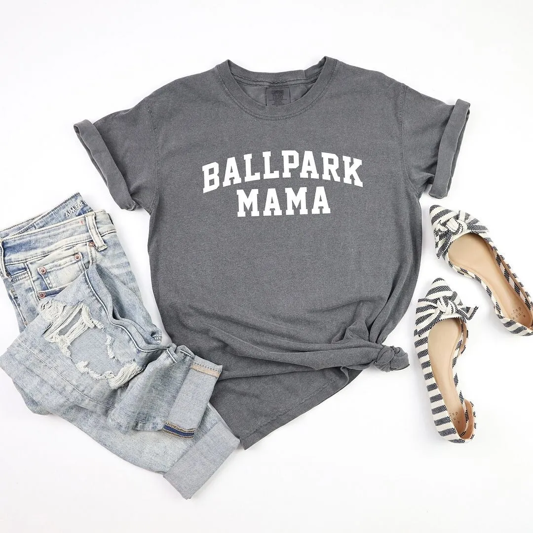 Varsity Ballpark Mama Garment Dyed Tee sold by Zulily