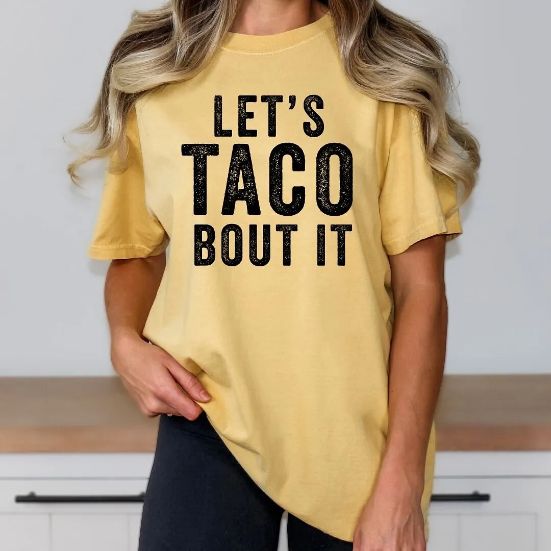 Let's Taco Bout It Garment Dyed Tee sold by Zulily product image thumbnail 2