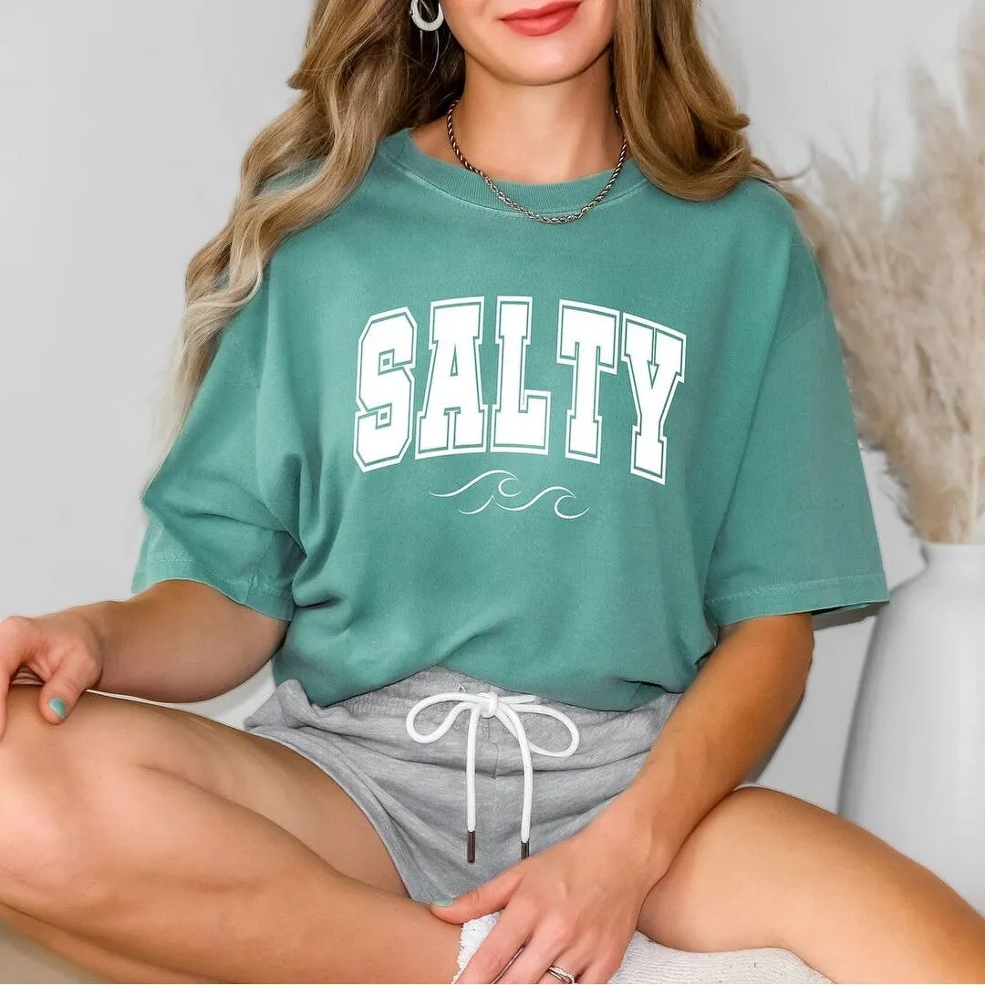 Salty Varsity Garment Dyed Tee sold by Zulily product image thumbnail 4