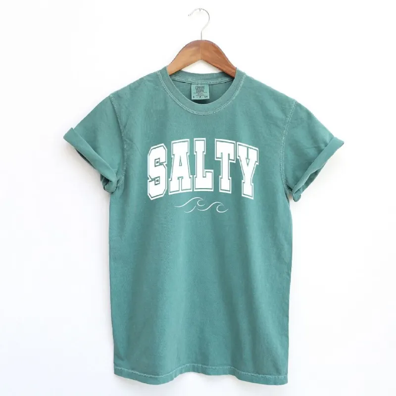 Salty Varsity Garment Dyed Tee sold by Zulily