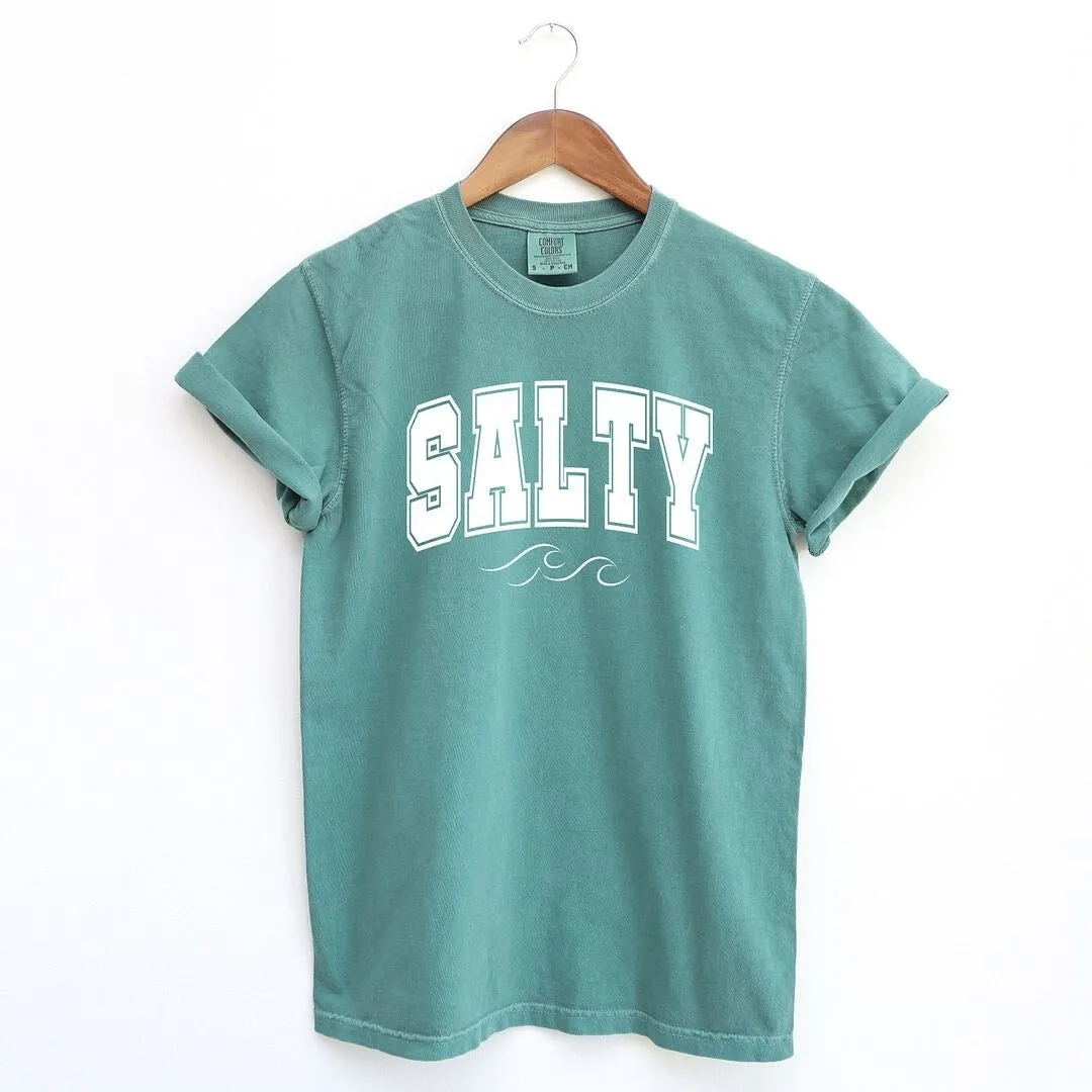Salty Varsity Garment Dyed Tee sold by Zulily