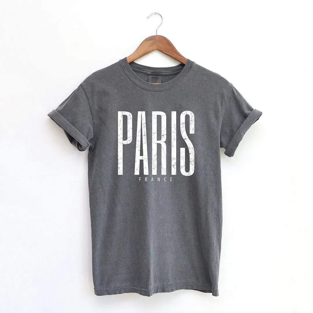 Paris France Distressed Garment Dyed Tee sold by Zulily product image thumbnail 4