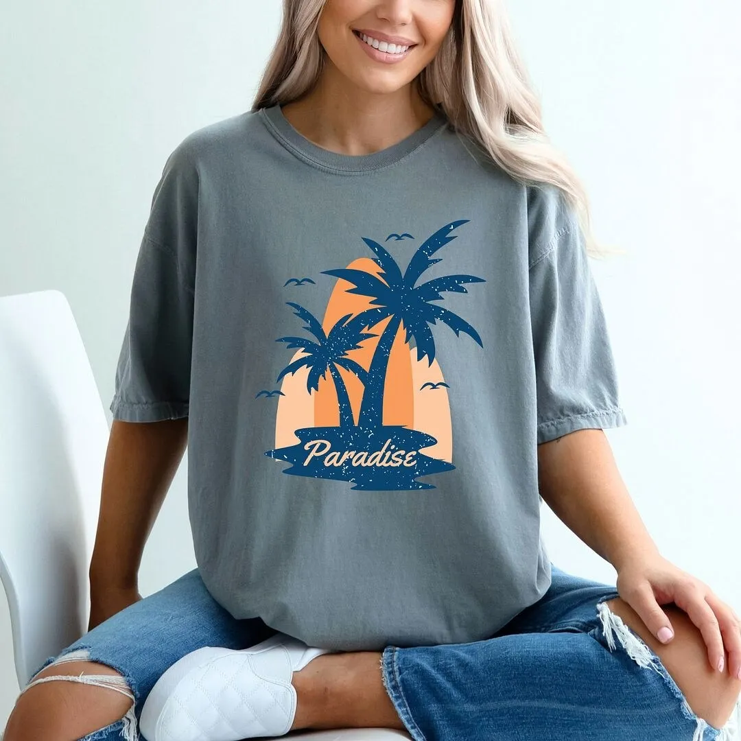 Paradise Palm Tree Garment Dyed Tee sold by Zulily product image thumbnail 3