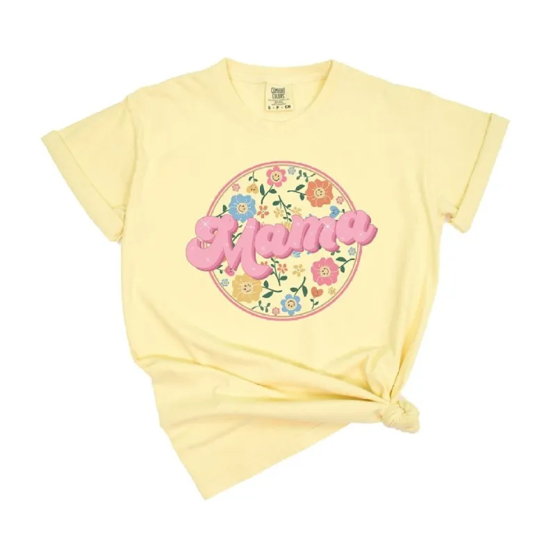 Mama Flowers Circle Garment Dyed Tee sold by Zulily