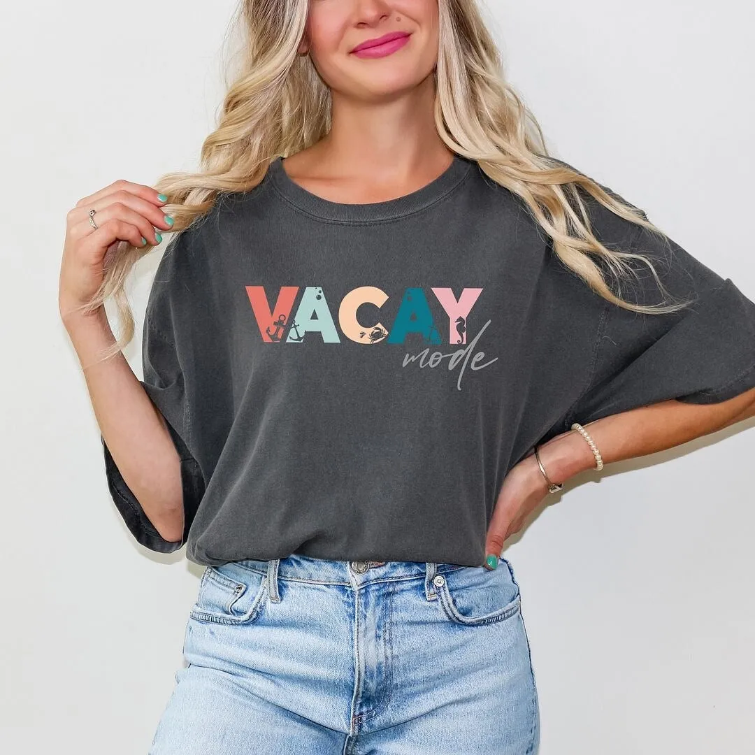 Vacay Mode Colorful Garment Dyed Tee sold by Zulily