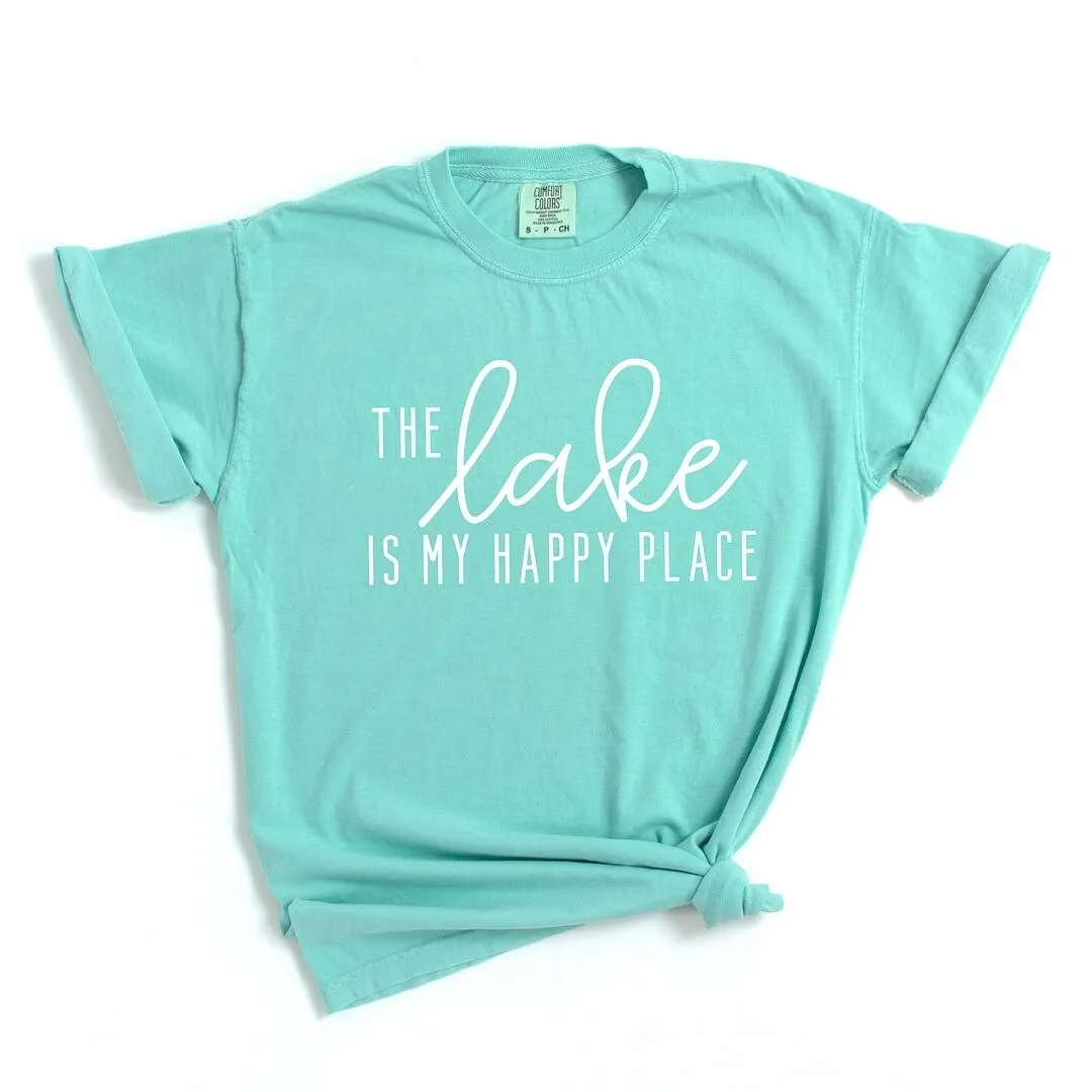 The Lake Is My Happy Place Garment Dyed Tee sold by Zulily product image thumbnail 3