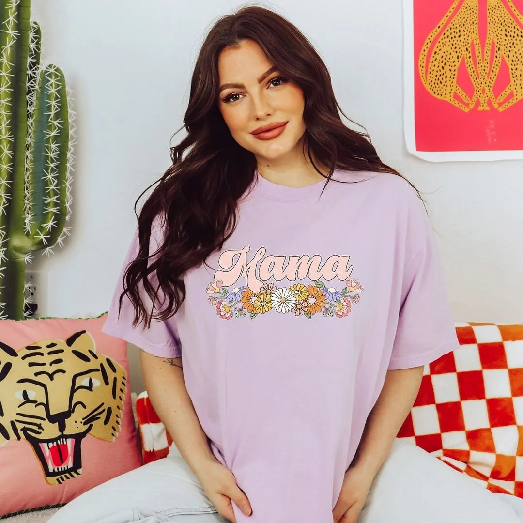 Mama Flowers Grunge Garment Dyed Tee sold by Zulily product image thumbnail 3