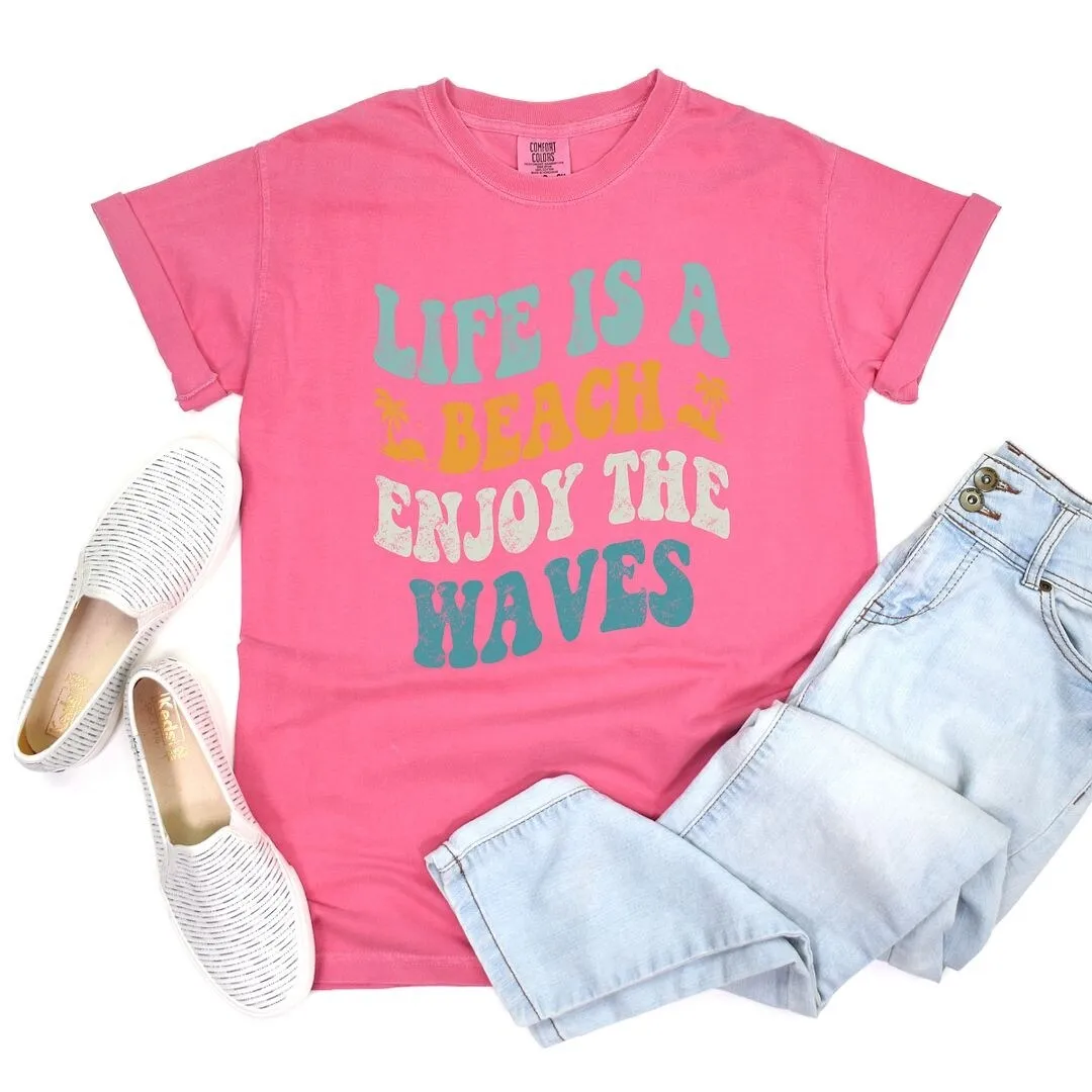 Enjoy The Waves Distressed Garment Dyed Tee sold by Zulily product image thumbnail 4