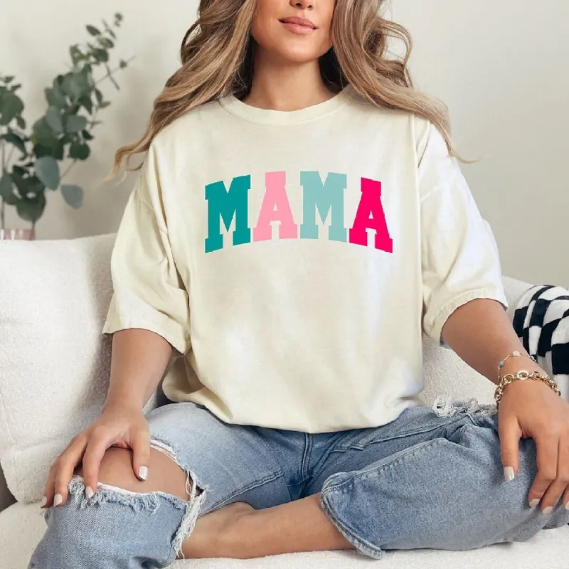 Bright Mama Block Garment Dyed Tee sold by Zulily