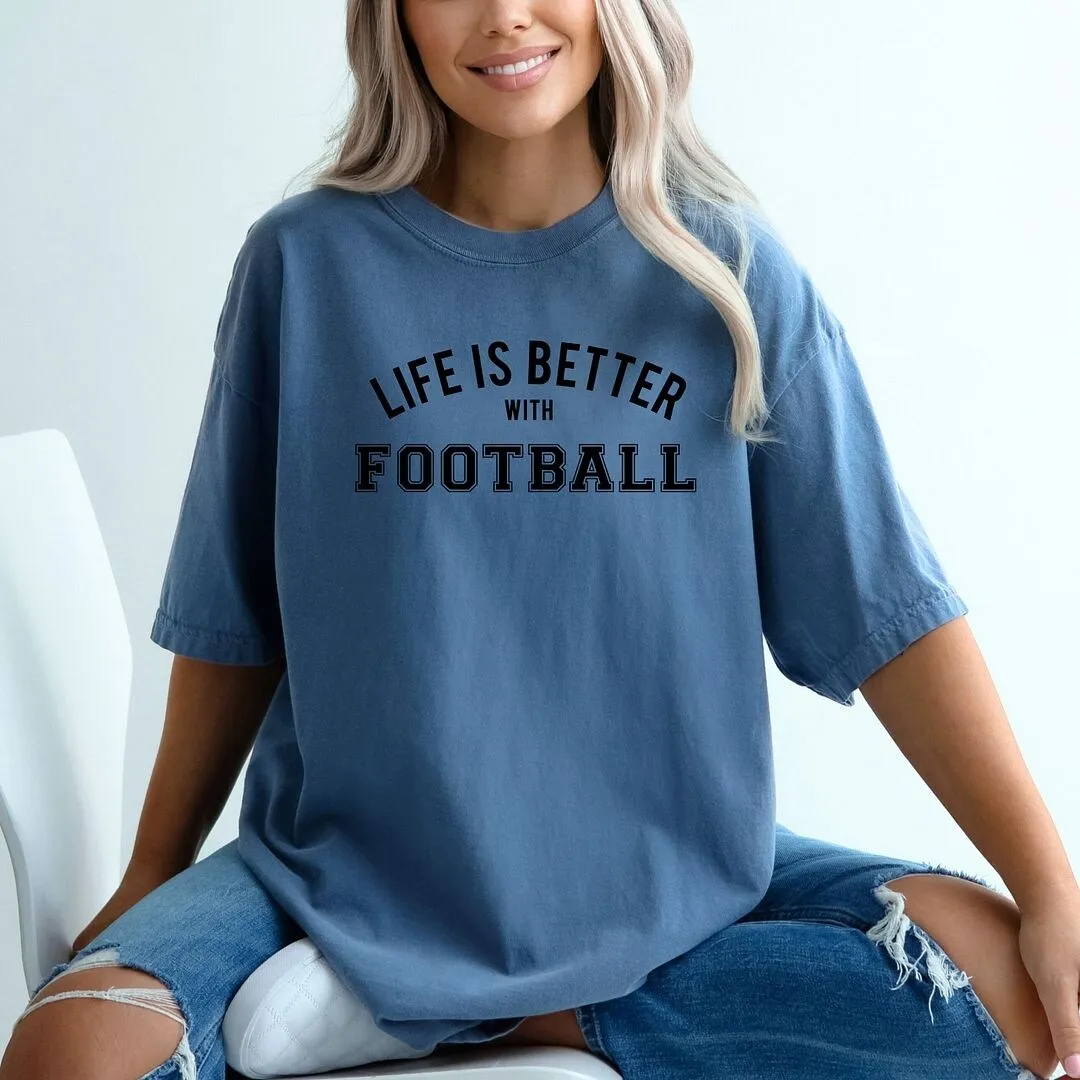 Life Is Better With Football Garment Dyed Tee sold by Zulily product image thumbnail 3