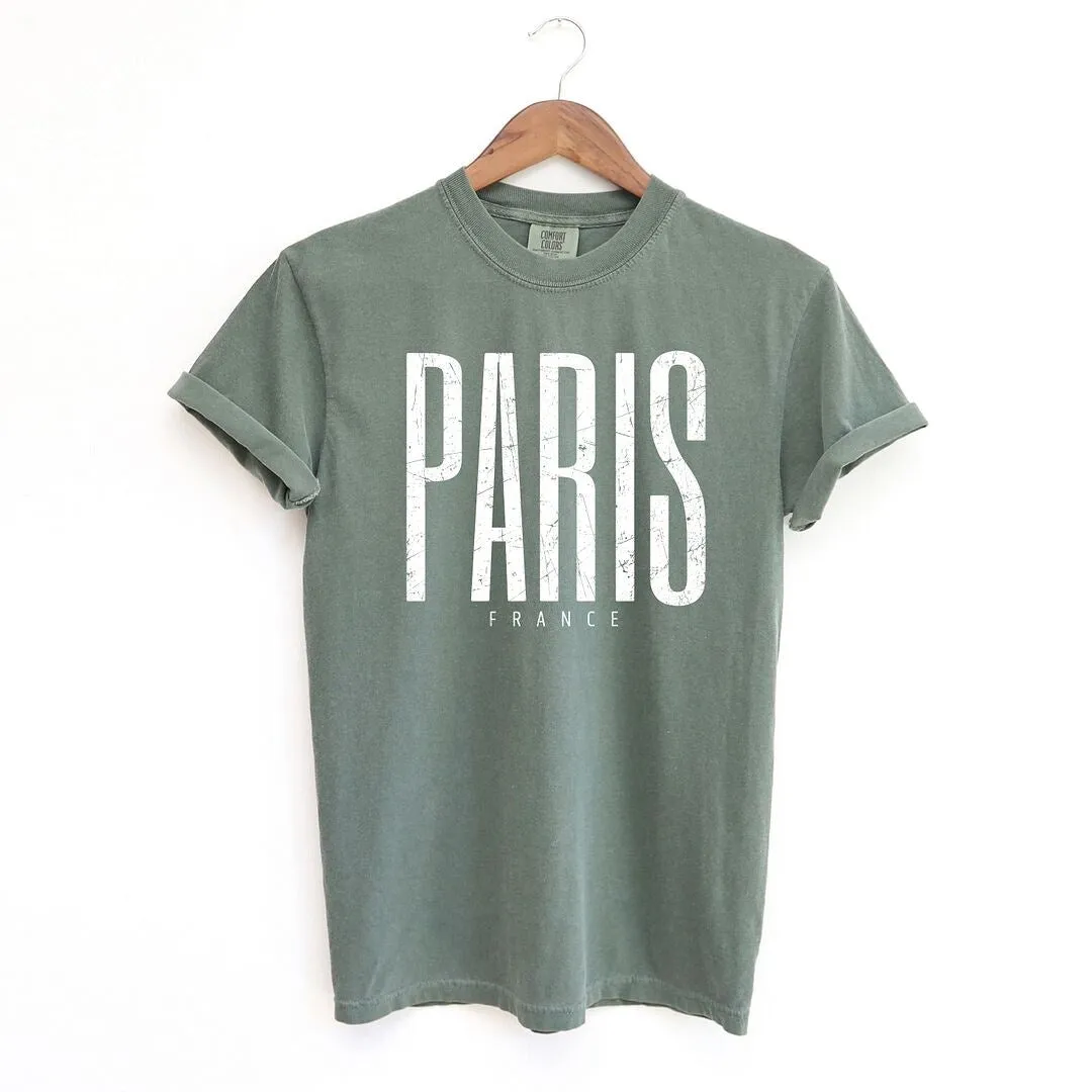 Paris France Distressed Garment Dyed Tee sold by Zulily product image thumbnail 4