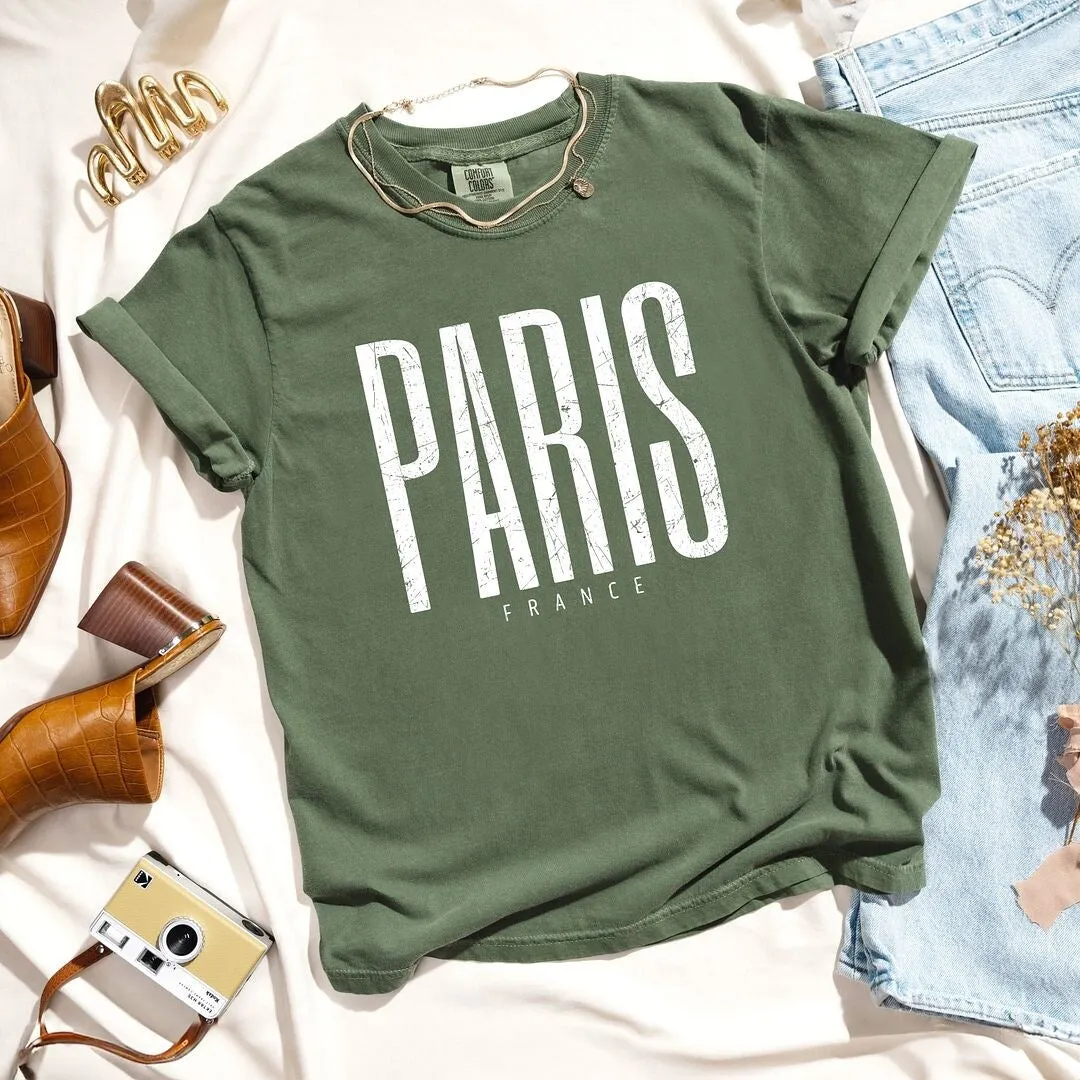 Paris France Distressed Garment Dyed Tee sold by Zulily product image thumbnail 5
