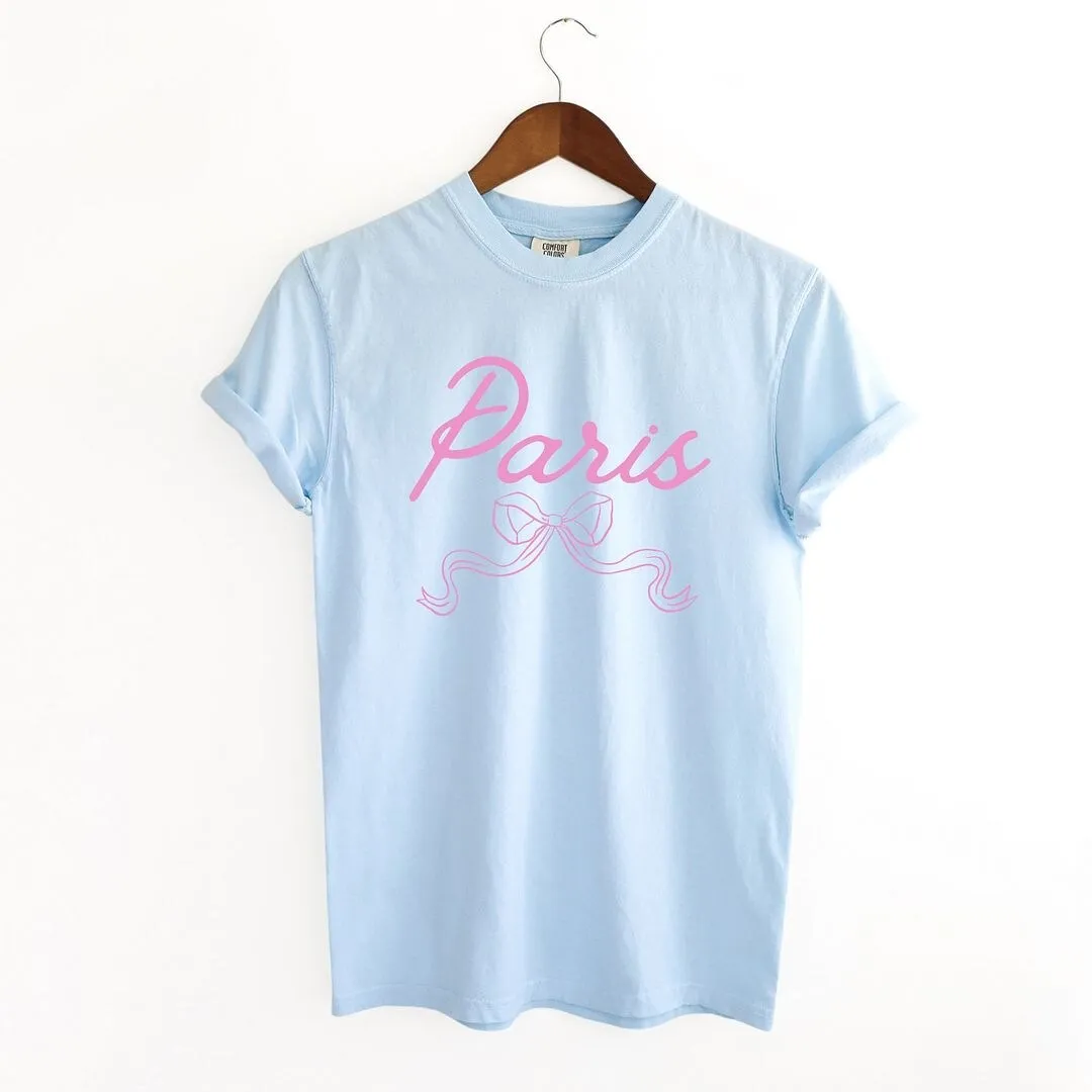 Paris Coquette Bow Garment Dyed Tee sold by Zulily product image thumbnail 2