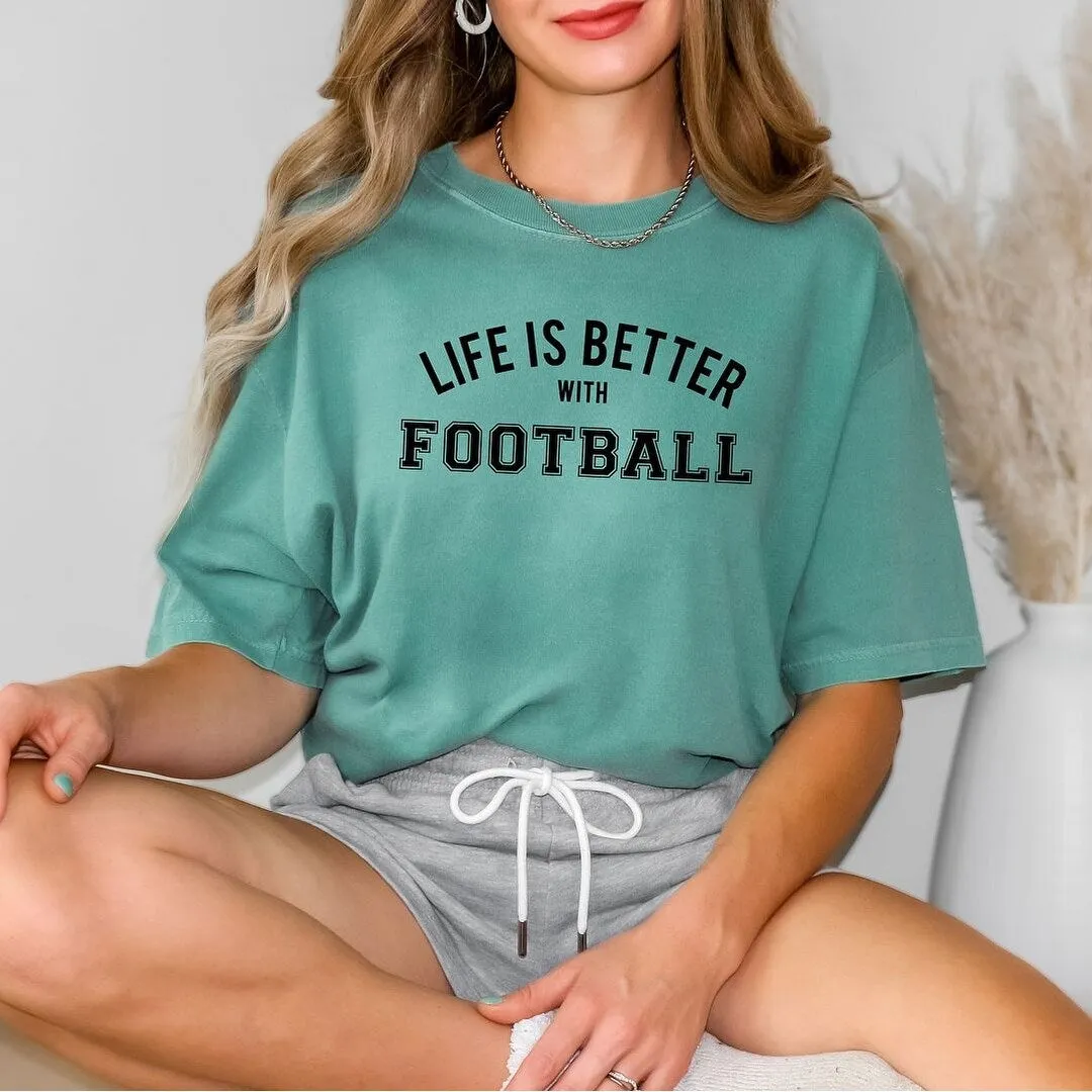 Life Is Better With Football Garment Dyed Tee sold by Zulily product image thumbnail 3