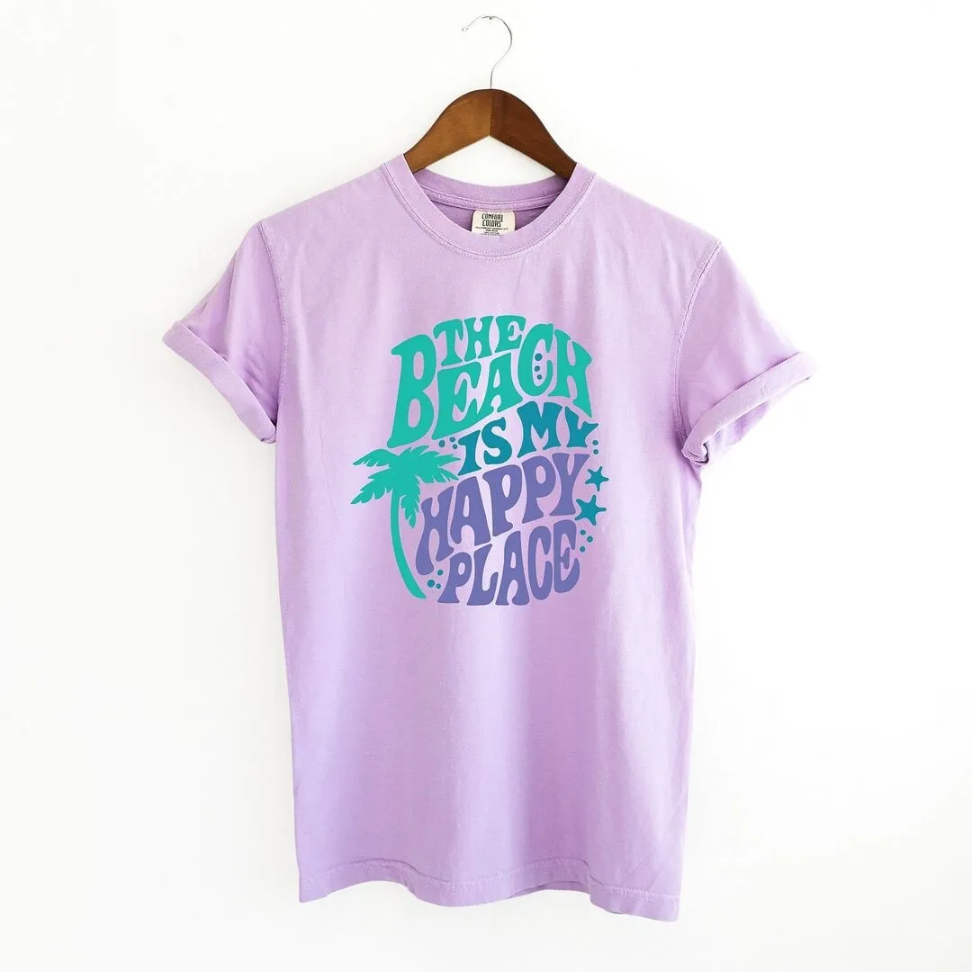 The Beach Is My Happy Place Retro Garment Dyed Tee sold by Zulily product image thumbnail 4
