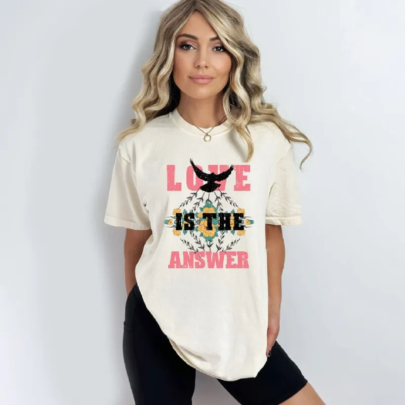 Love Is The Answer Garment Dyed Tee sold by Zulily