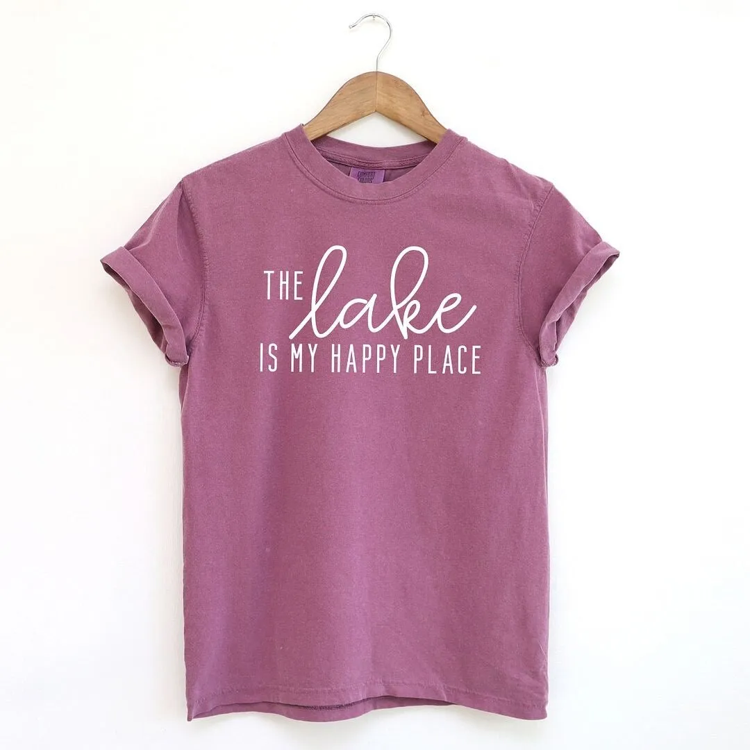 The Lake Is My Happy Place Garment Dyed Tee sold by Zulily product image thumbnail 2