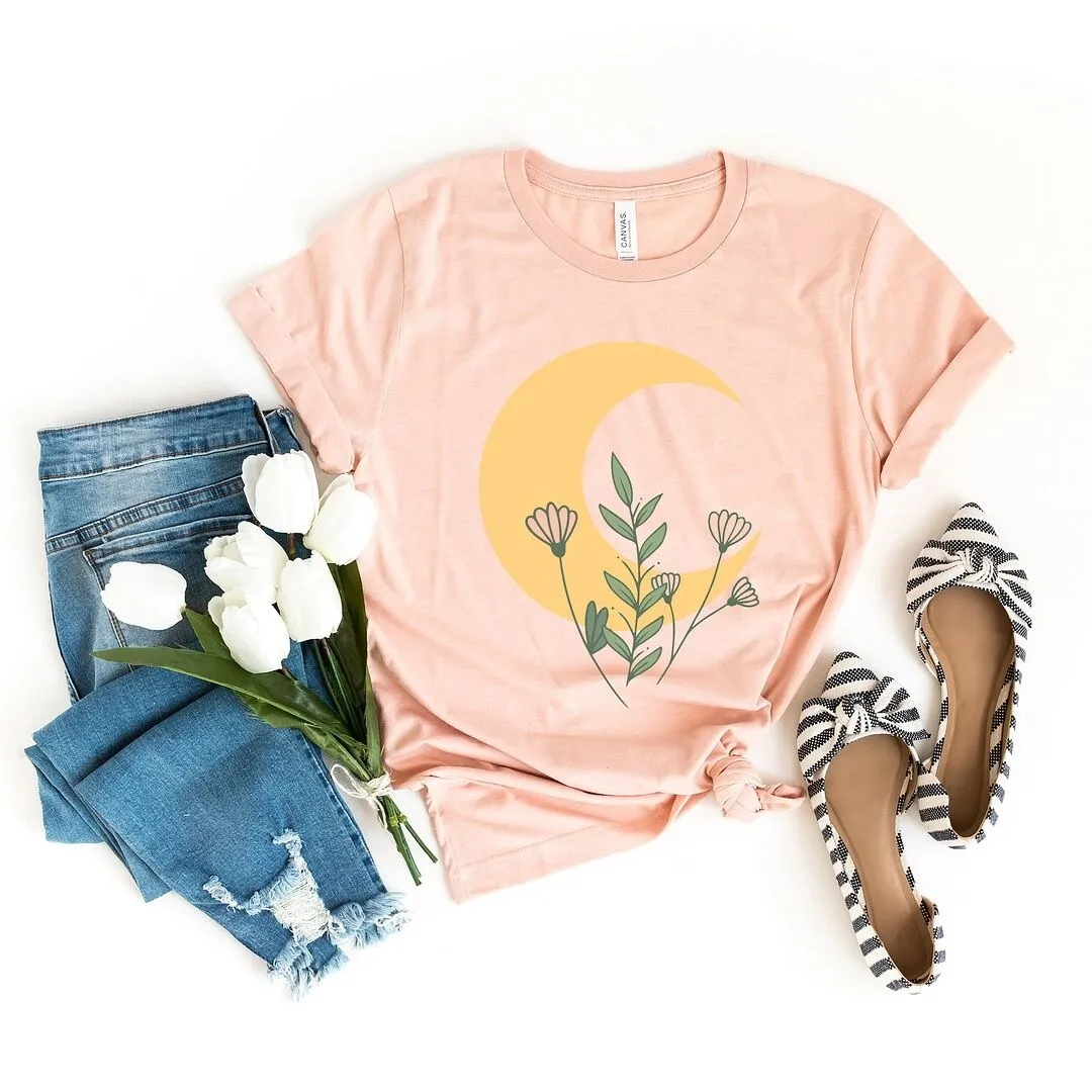 Flower Moon Short Sleeve Crewnneck Tee sold by Zulily product image thumbnail 2