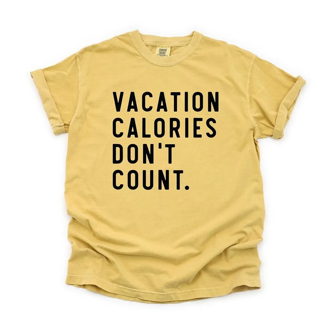 Vacation Calories Don't Count Garment Dyed Tee sold by Zulily product image thumbnail 4