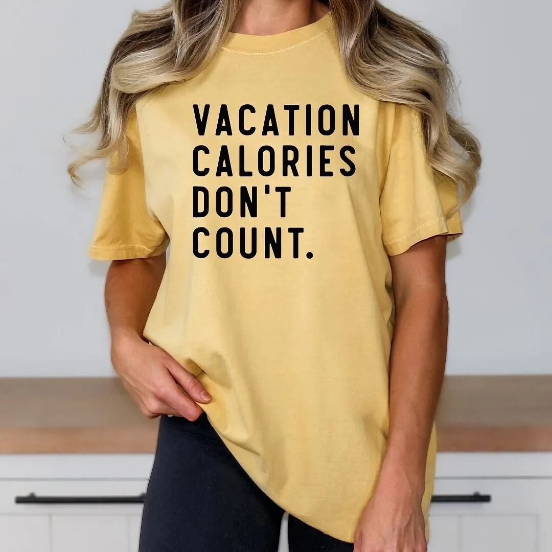 Vacation Calories Don't Count Garment Dyed Tee sold by Zulily product image thumbnail 3