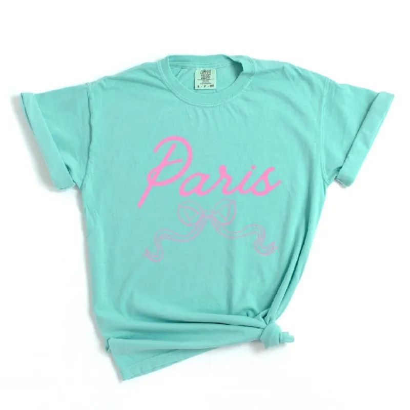 Paris Coquette Bow Garment Dyed Tee sold by Zulily