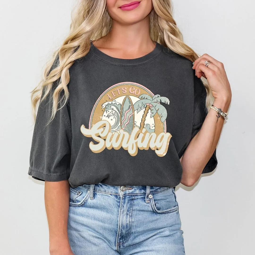 Let's Go Surfing Garment Dyed Tee sold by Zulily product image thumbnail 3