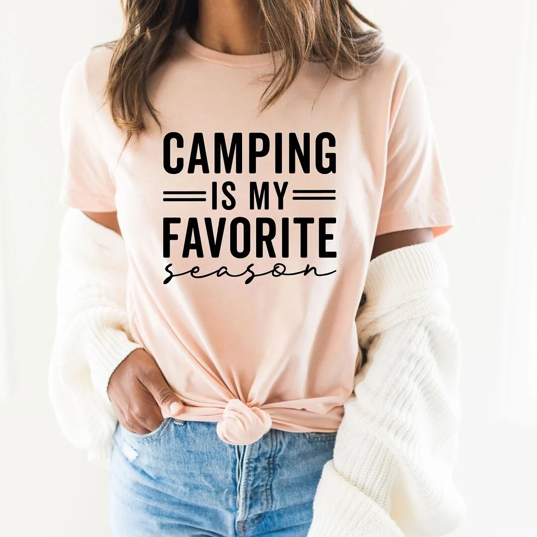 Camping Is My Favorite Season Short Sleeve Crewnneck Tee sold by Zulily product image thumbnail 5