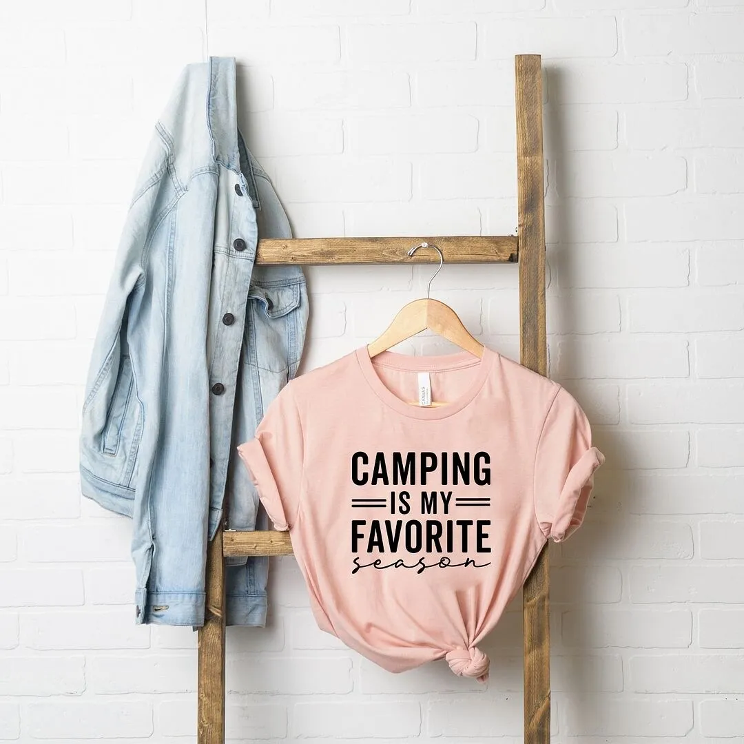 Camping Is My Favorite Season Short Sleeve Crewnneck Tee sold by Zulily product image thumbnail 3