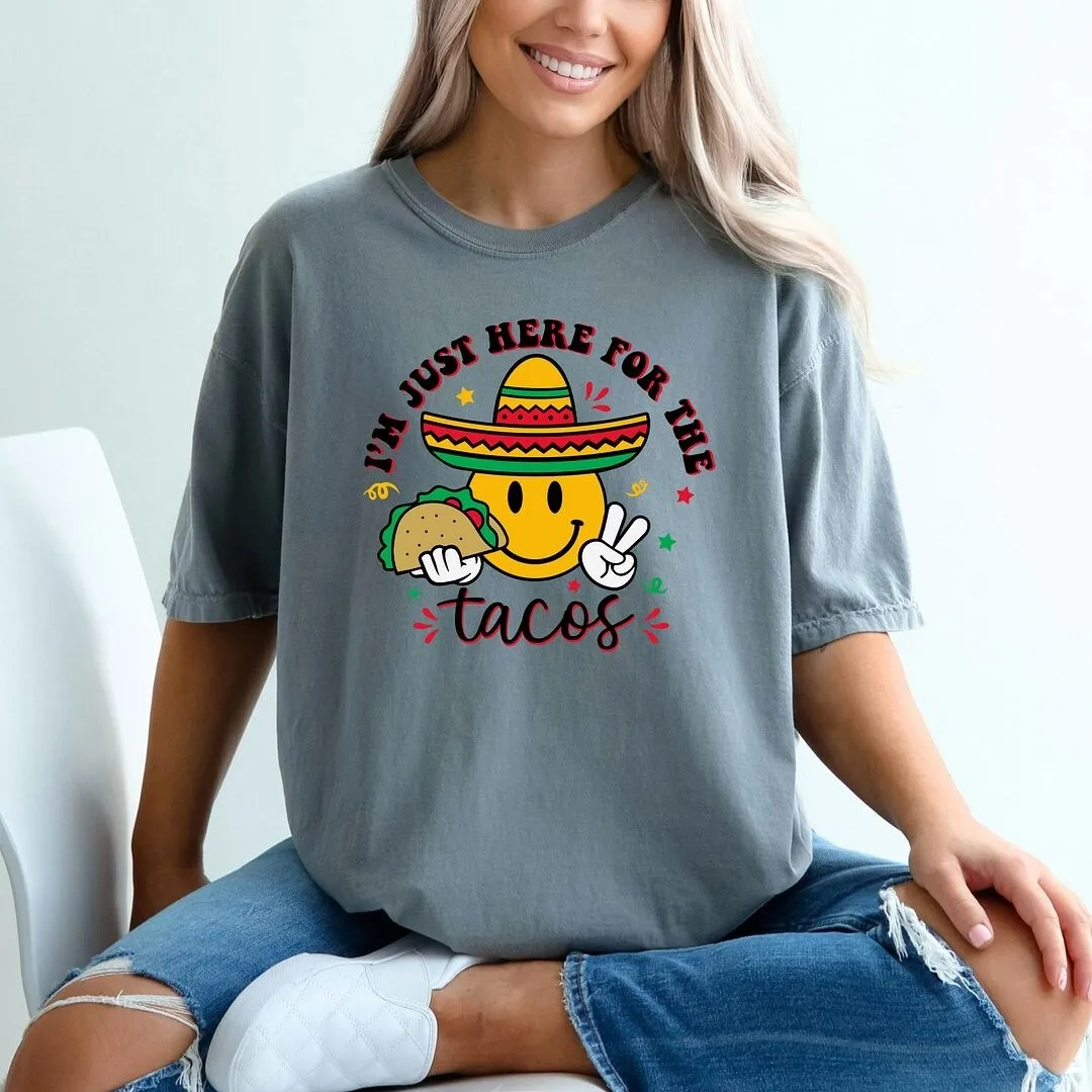 Here For The Tacos Smiley Garment Dyed Tee sold by Zulily product image thumbnail 4