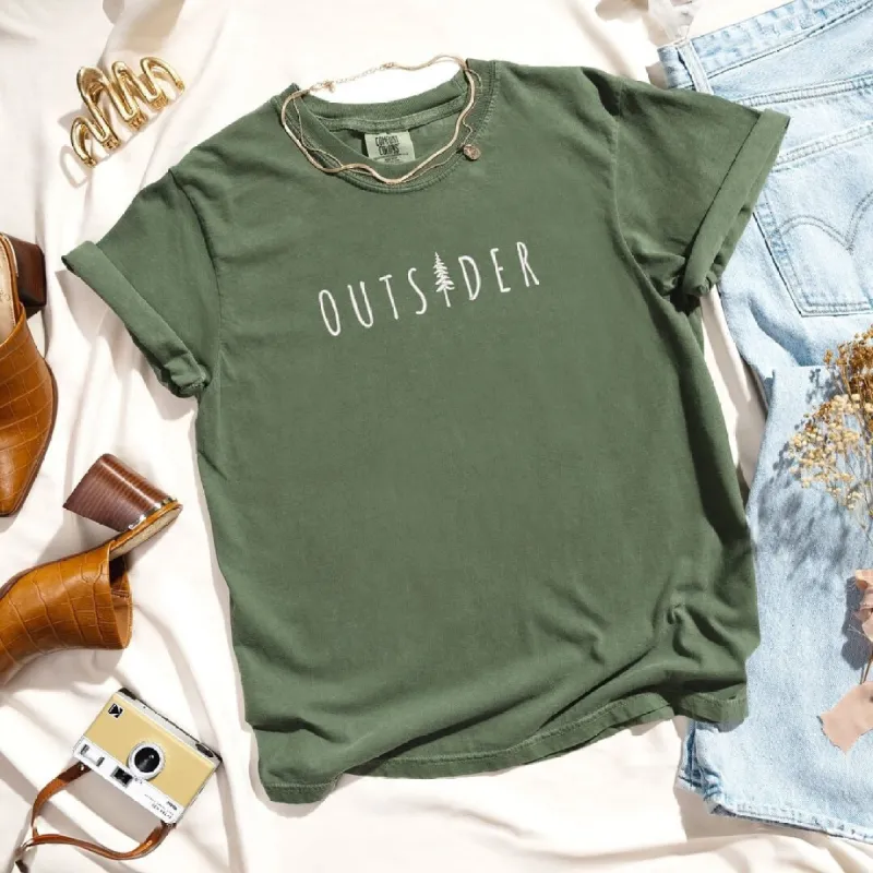 Embroidered Outsider Tree Garment Dyed Tee sold by Zulily