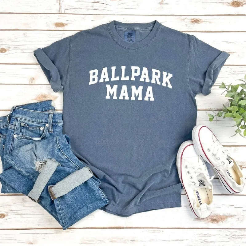 Varsity Ballpark Mama Garment Dyed Tee sold by Zulily