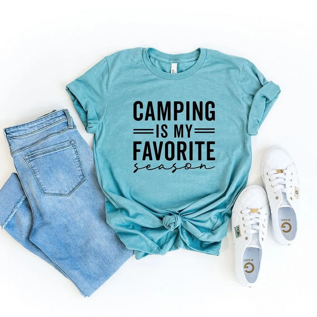 Camping Is My Favorite Season Short Sleeve Crewnneck Tee sold by Zulily product image thumbnail 4