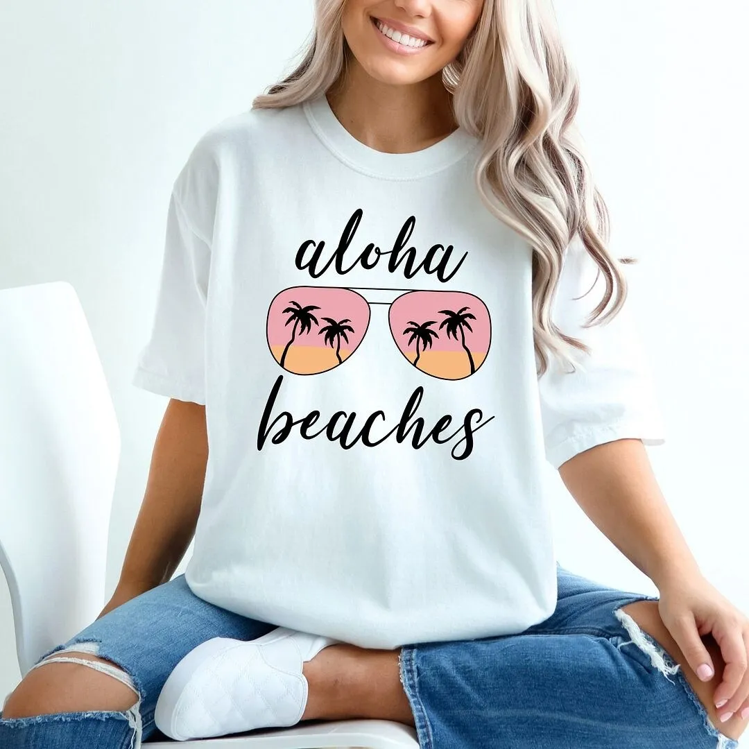 Aloha Beaches Sunglasses Garment Dyed Tee sold by Zulily product image thumbnail 2