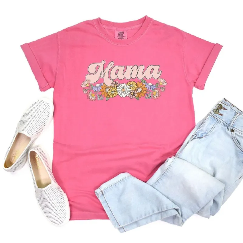 Mama Flowers Grunge Garment Dyed Tee sold by Zulily