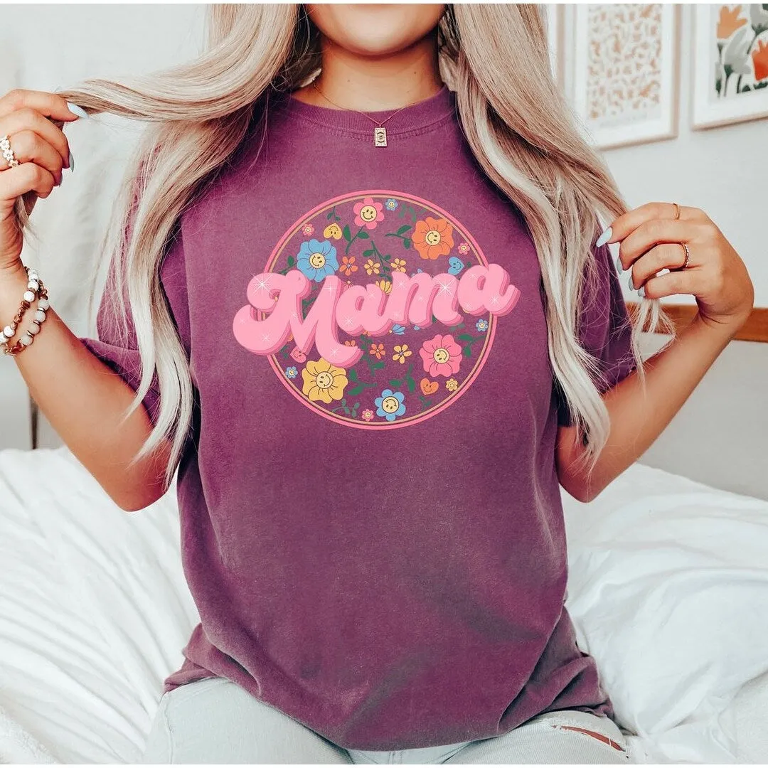 Mama Flowers Circle Garment Dyed Tee sold by Zulily product image thumbnail 4