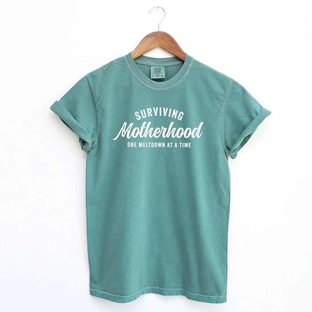 Surviving Motherhood Garment Dyed Tee sold by Zulily product image thumbnail 3