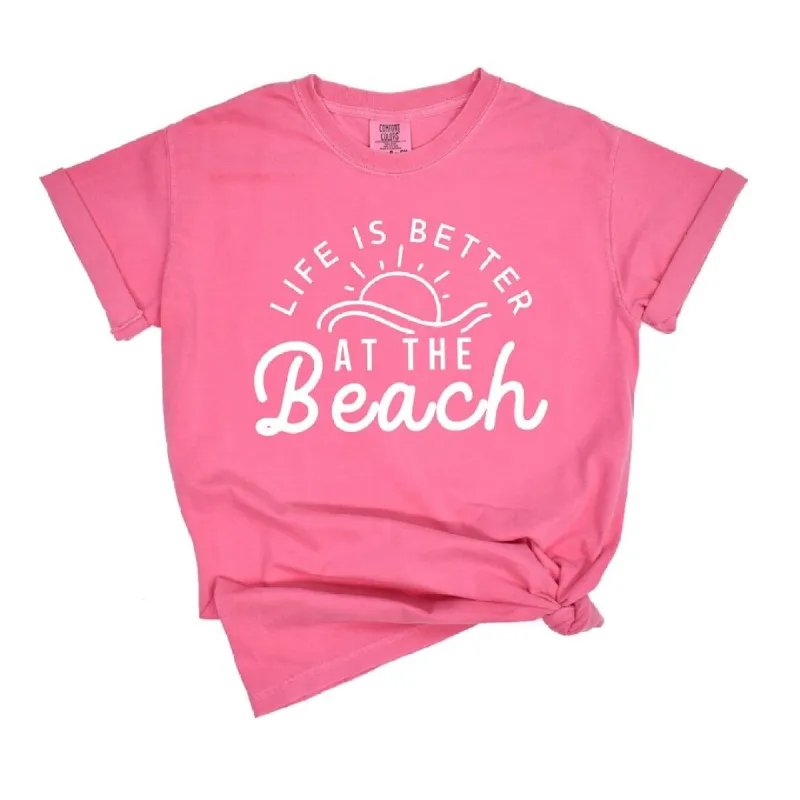 Life Is Better At The Beach Sun Garment Dyed Tee sold by Zulily