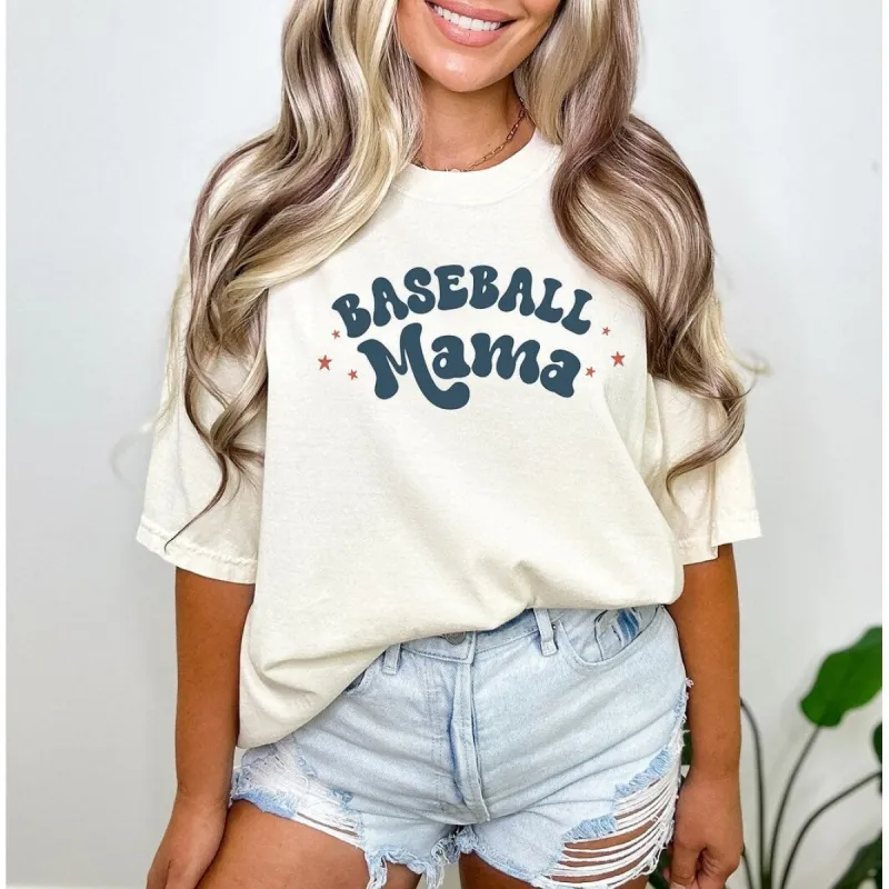Baseball Mama Stars Garment Dyed Tee sold by Zulily