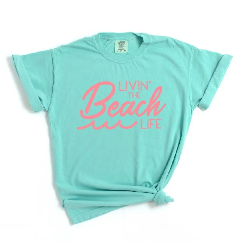Livin' The Beach Life Garment Dyed Tee sold by Zulily