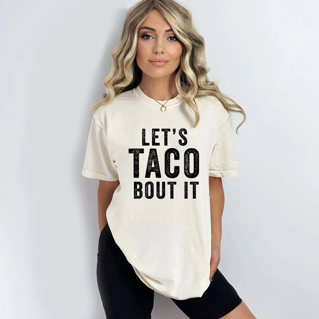 Let's Taco Bout It Garment Dyed Tee sold by Zulily product image thumbnail 3